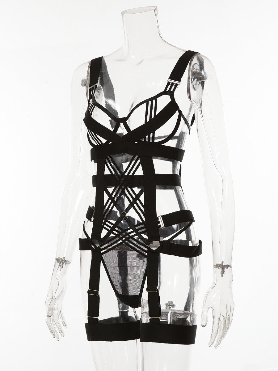 Erotic Women's Bandage Bodysuit