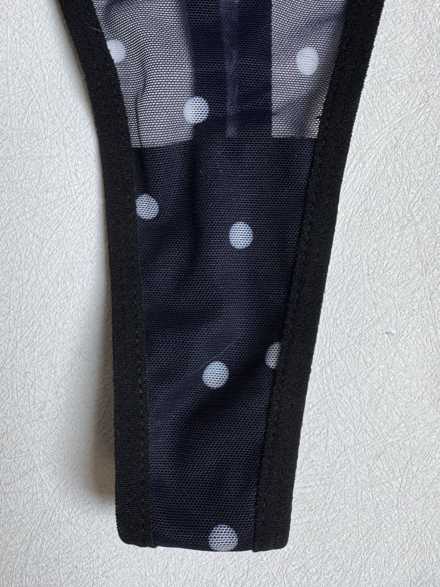 Sexy polka dot ruffled lingerie set
