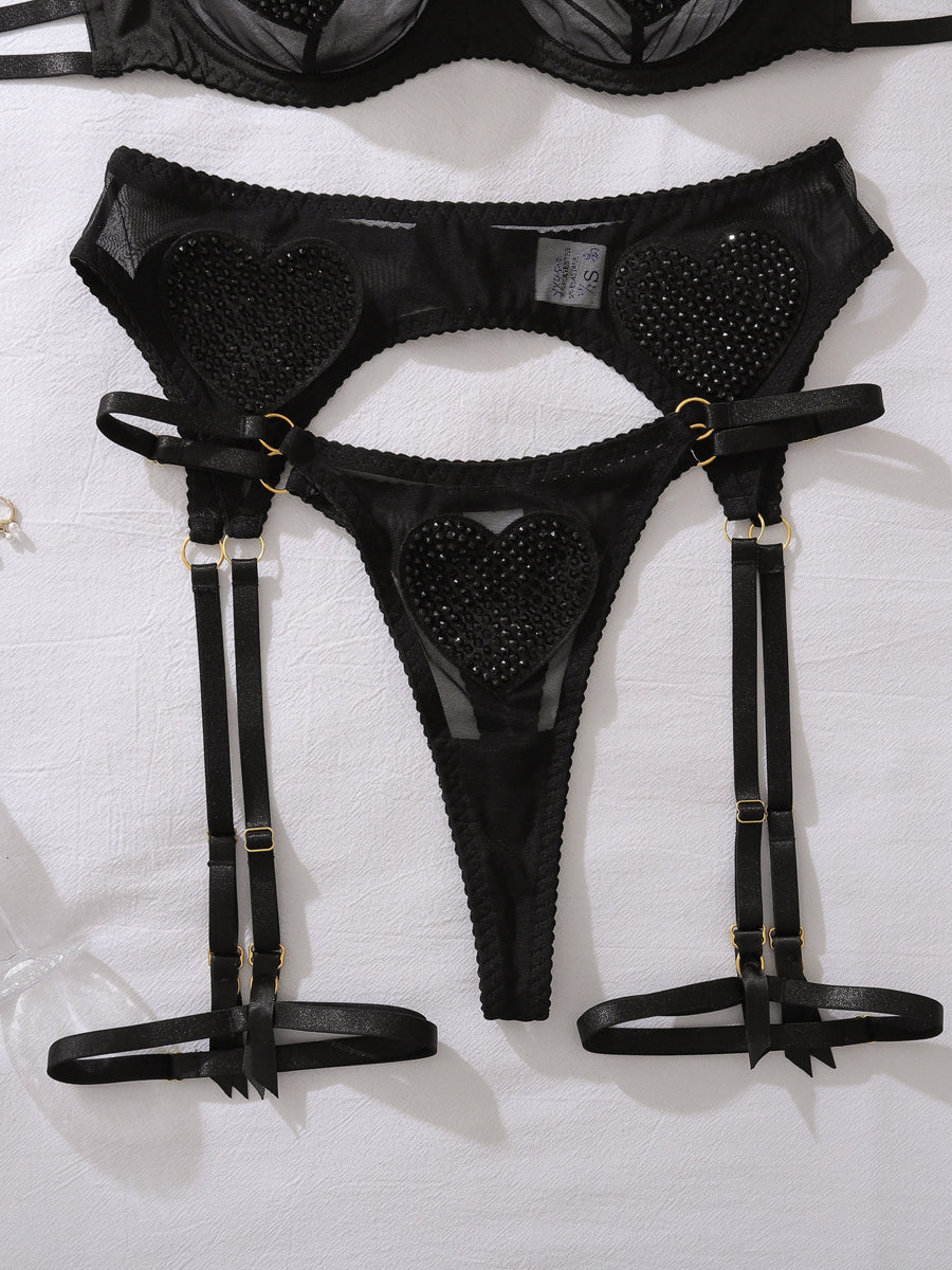 New sexy heart underwear five-piece set
