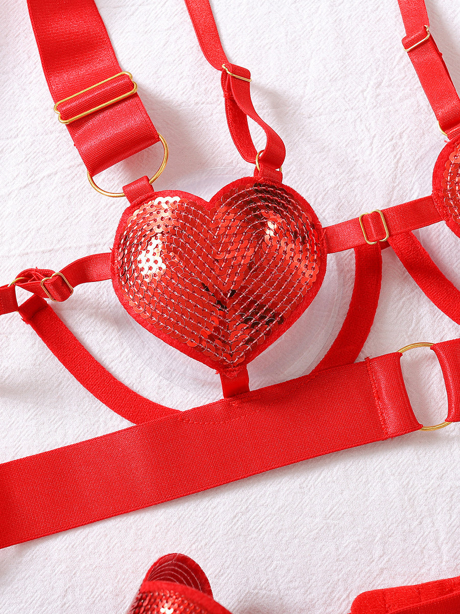 Sexy Heart Lingerie Set