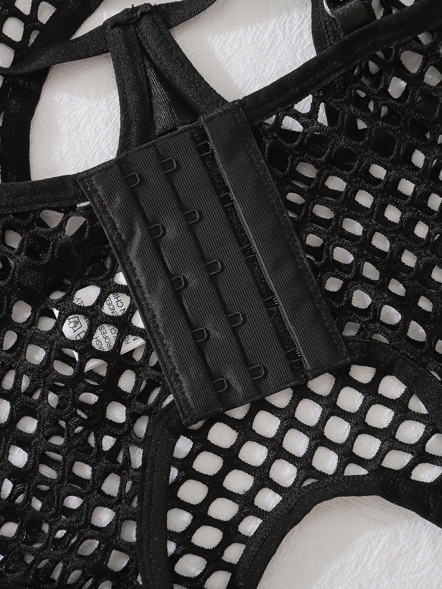 Sexy hollow fishnet erotic underwear set