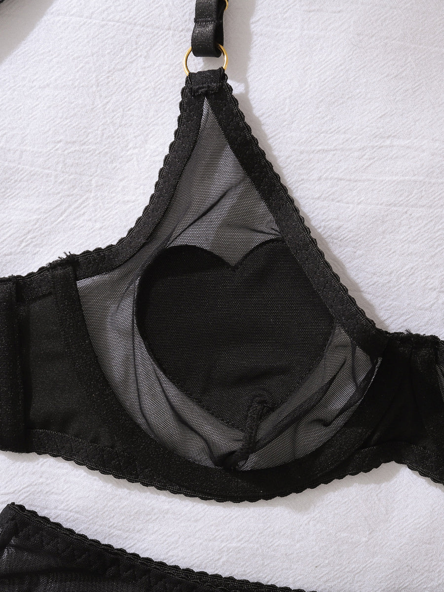 New sexy heart underwear five-piece set