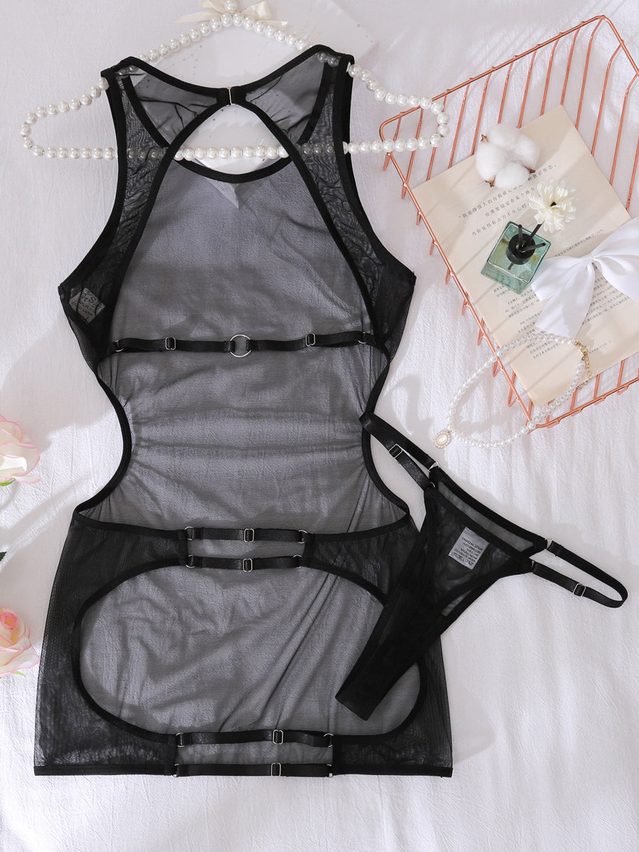 Sexy mesh shapewear underwear set