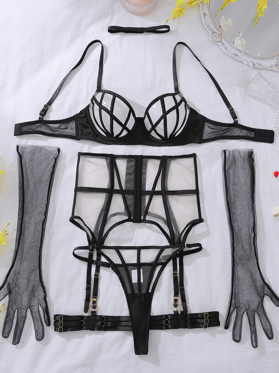 New Heavy Industry Body Shaping Sexy Underwear Gloves Set
