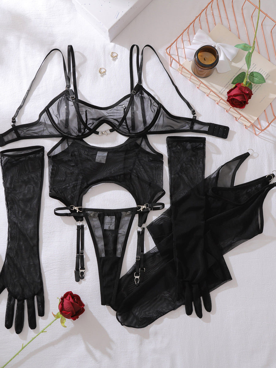 Sexy stockings body shaping sexy underwear gloves set