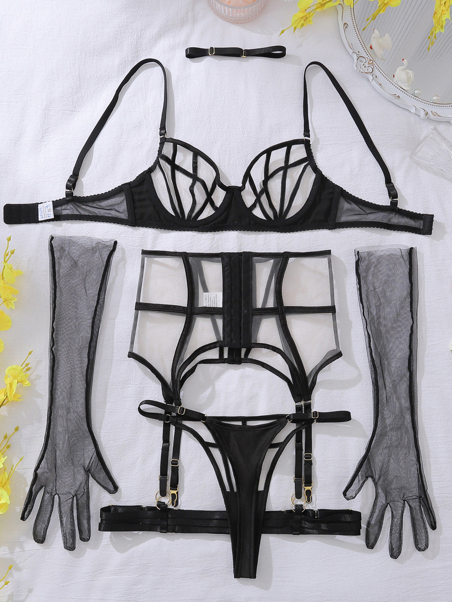 New Heavy Industry Body Shaping Sexy Underwear Gloves Set
