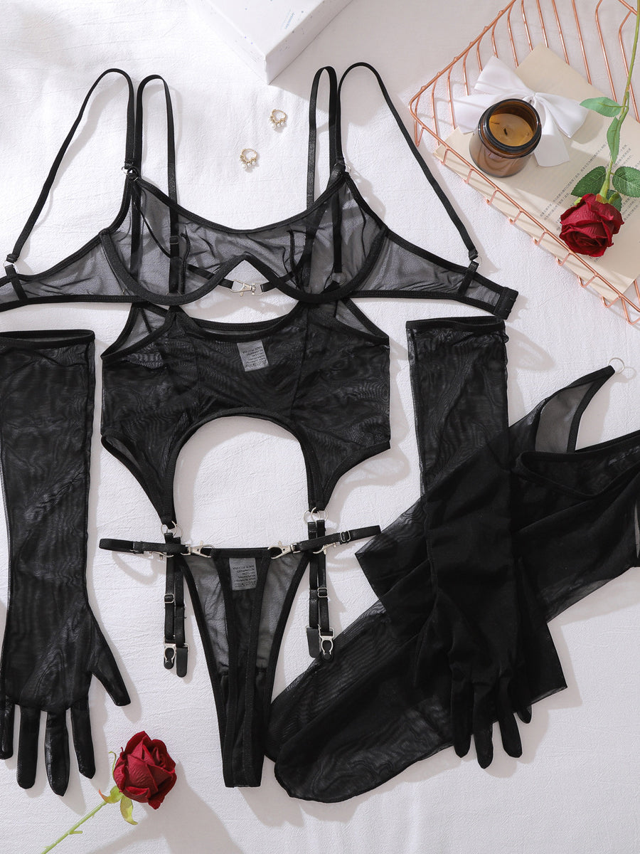 Sexy stockings body shaping sexy underwear gloves set