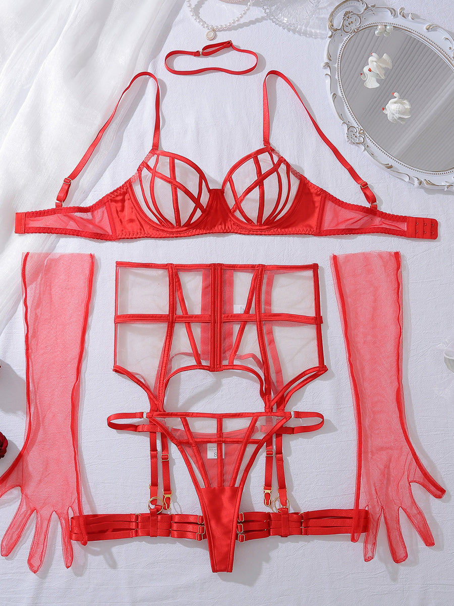 New Heavy Industry Body Shaping Sexy Underwear Gloves Set
