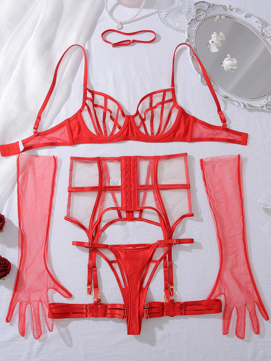 New Heavy Industry Body Shaping Sexy Underwear Gloves Set