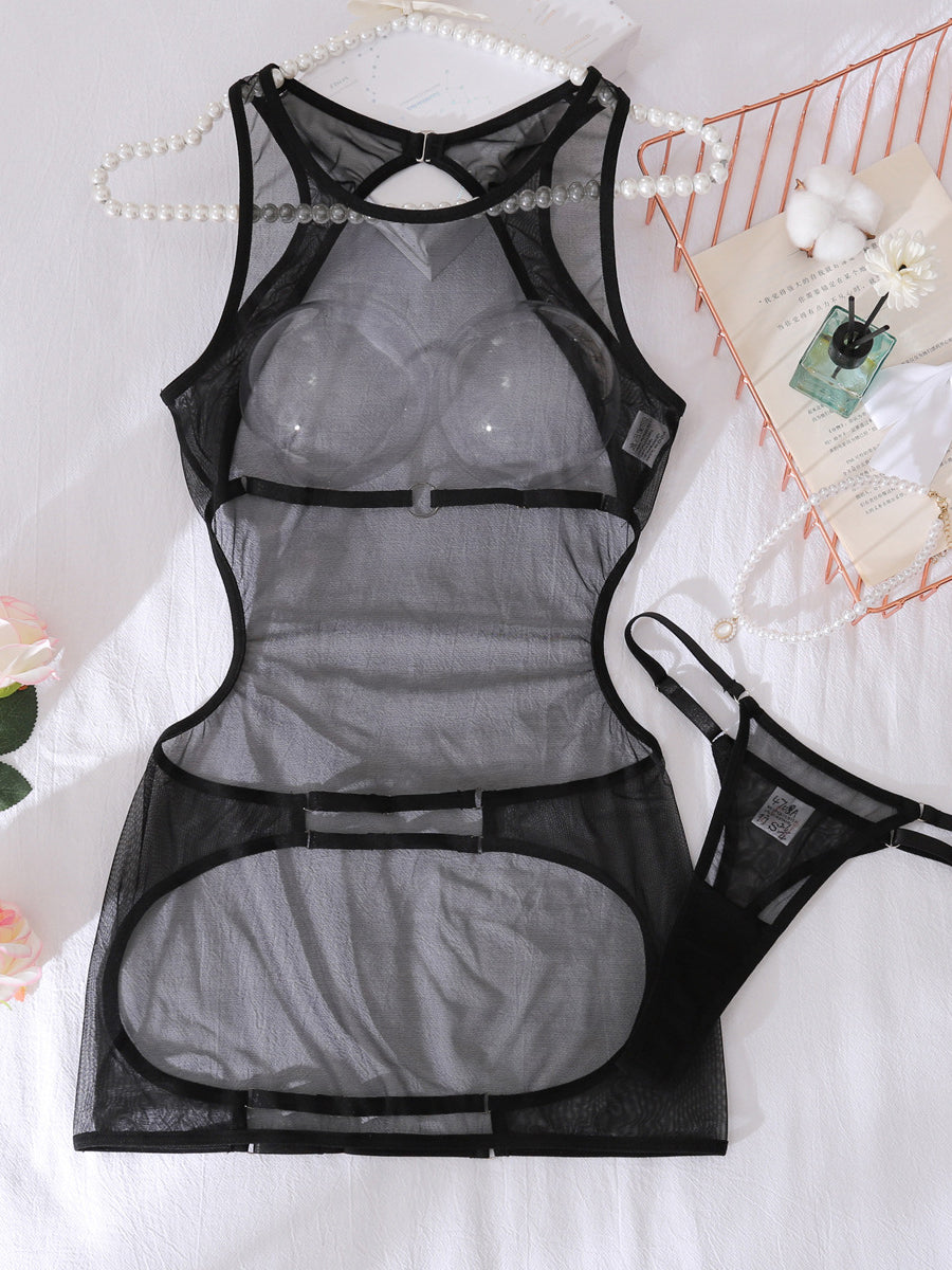 Sexy mesh shapewear underwear set