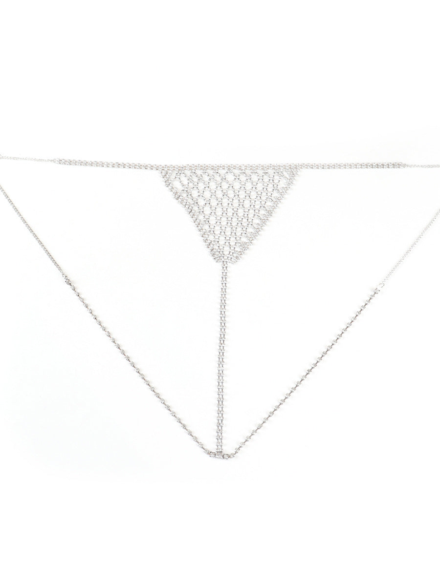 Sexy rhinestone underwear set