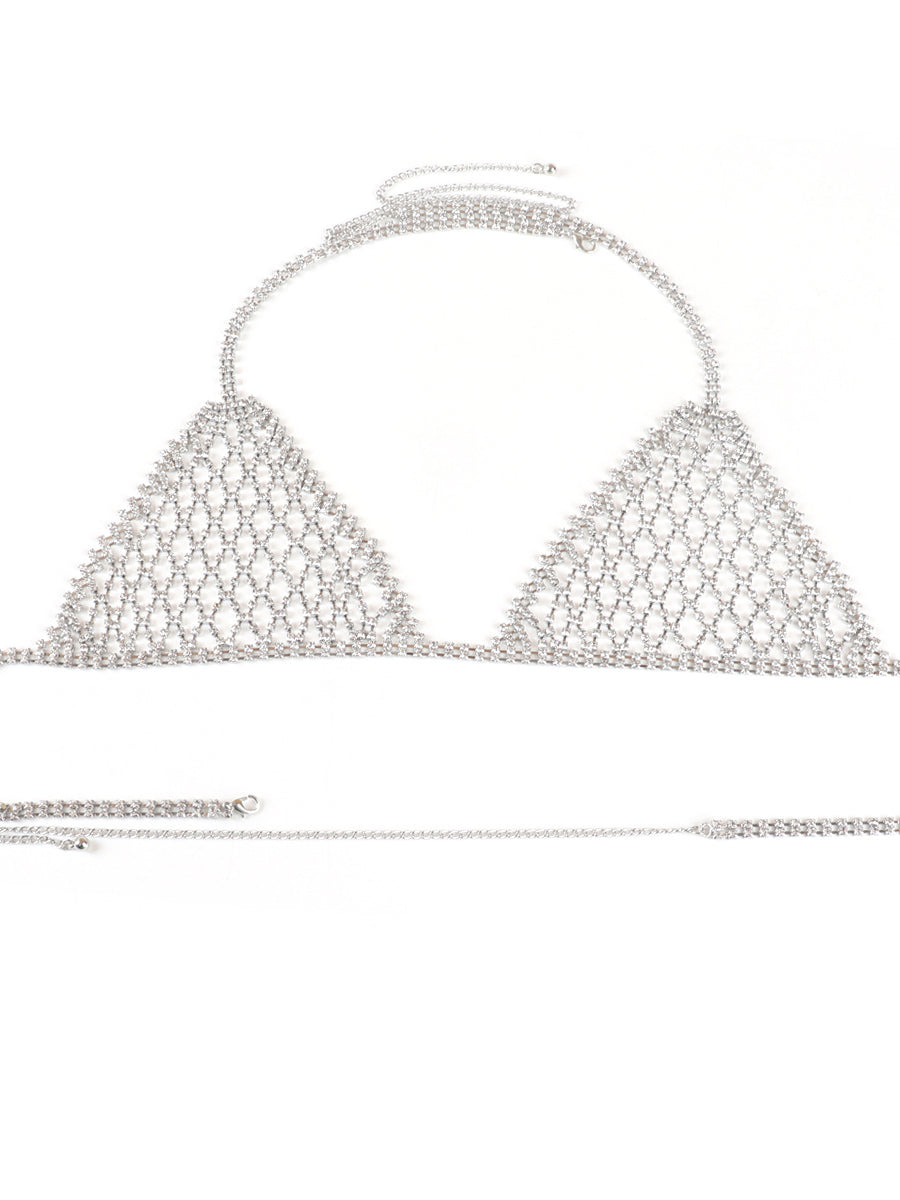 Sexy rhinestone underwear set