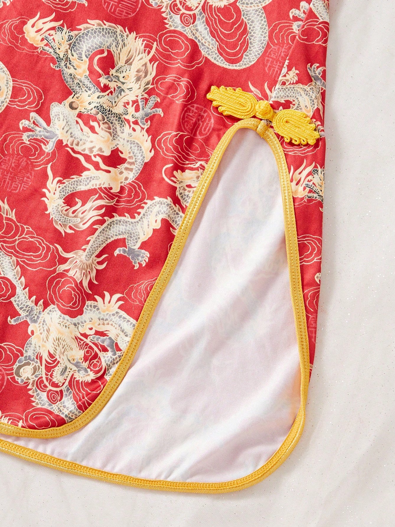 Sexy qipao-style lingerie dress with dragon print
