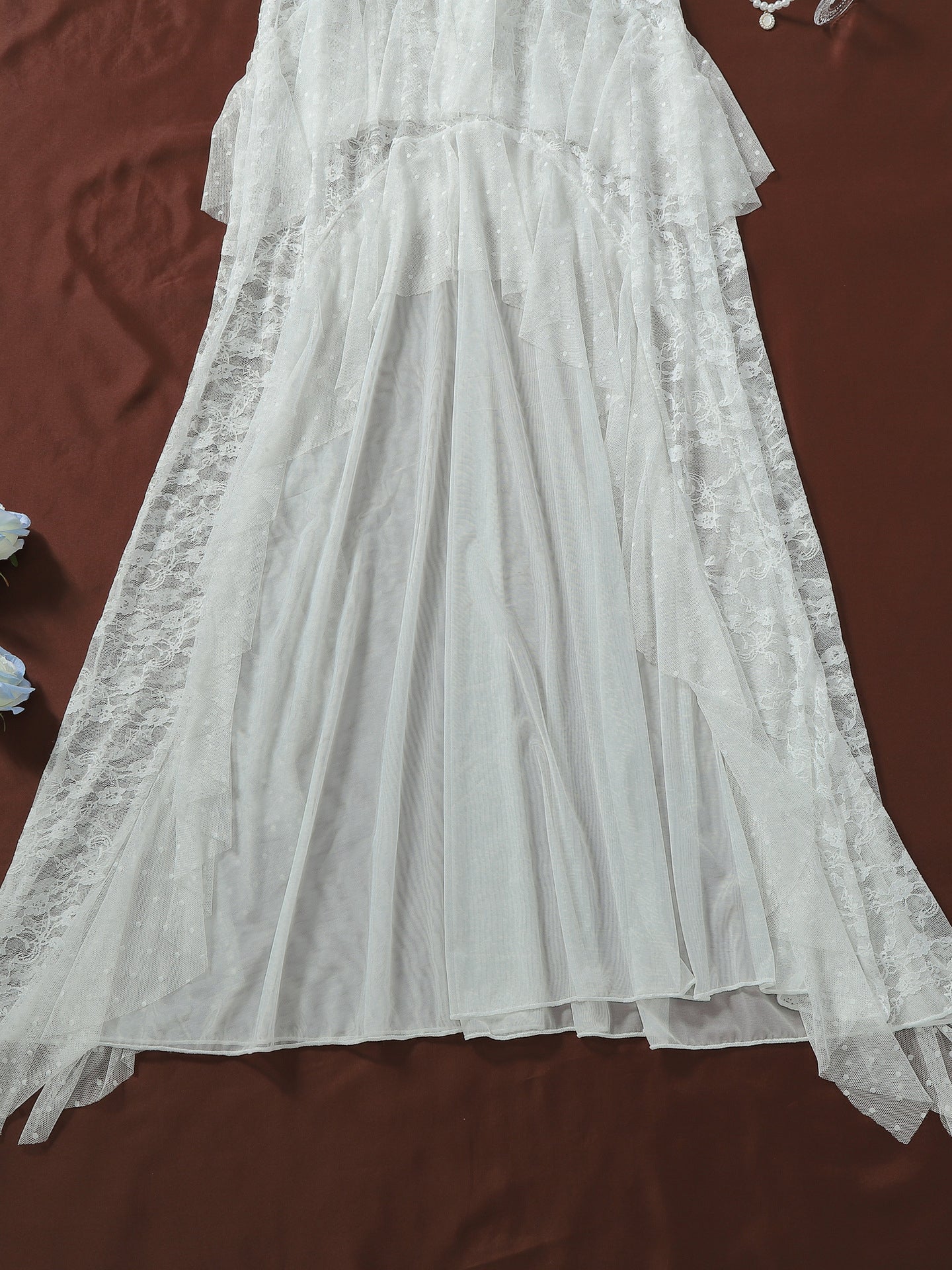 Sexy and romantic floral lace camisole dress