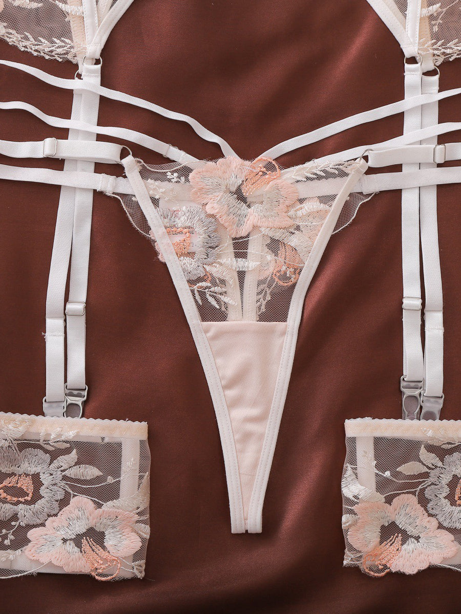 New Floral Embroidered Sexy Lingerie Set