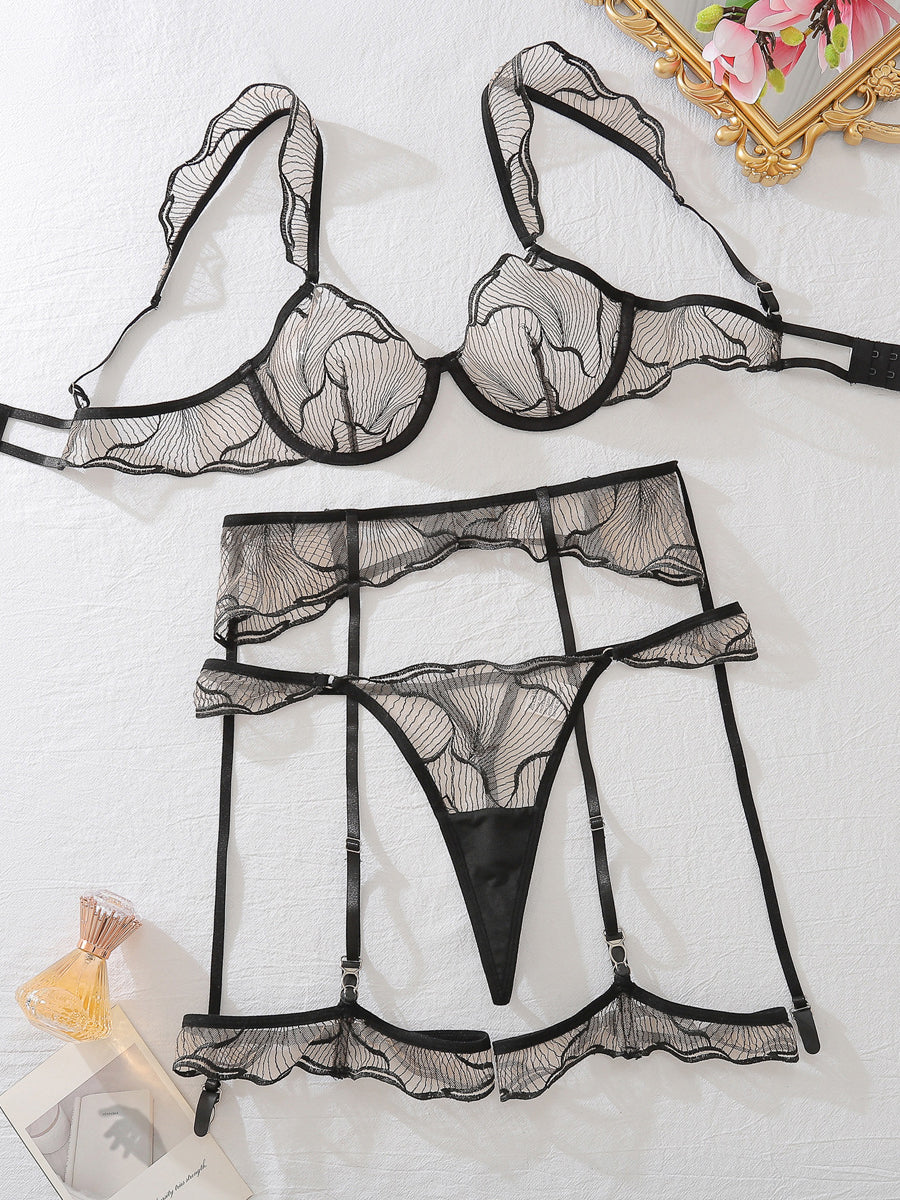 Sexy lingerie four piece set