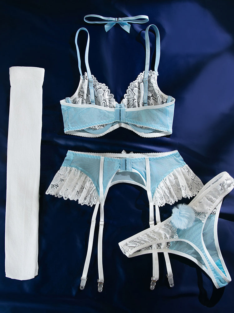 New Sexy lace lingerie five piece set