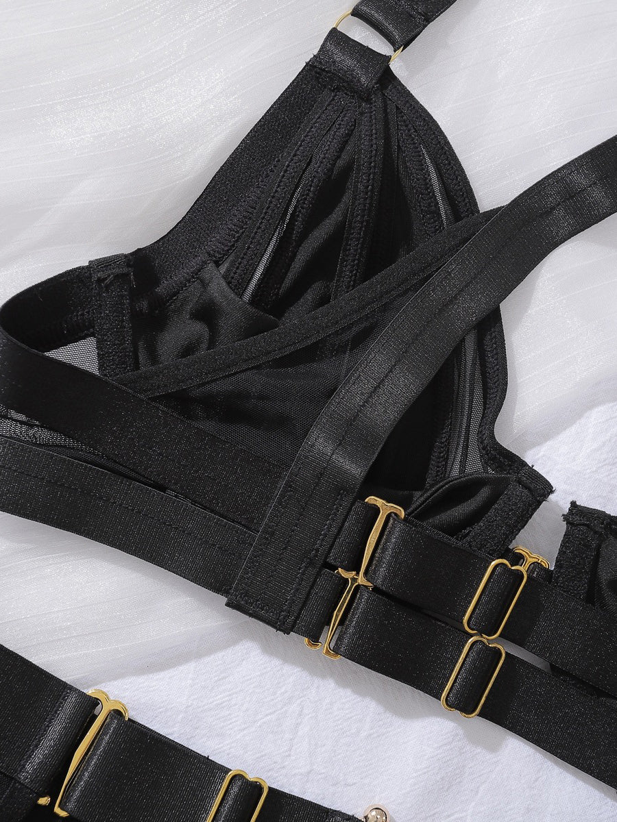 Best-selling sexy strappy shapewear lingerie set