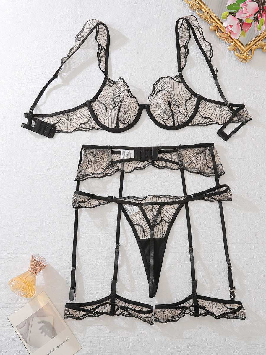 Sexy lingerie four piece set