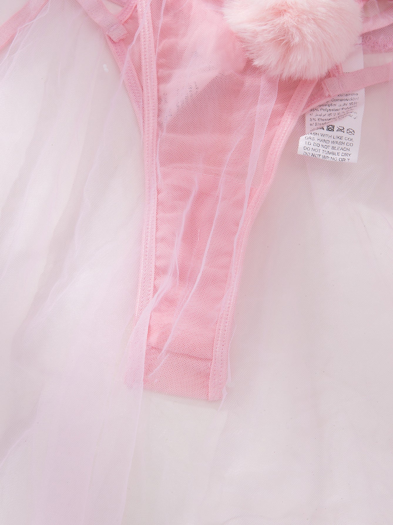 New mesh straps spliced love pompom lace sexy bodysuit skirt suit