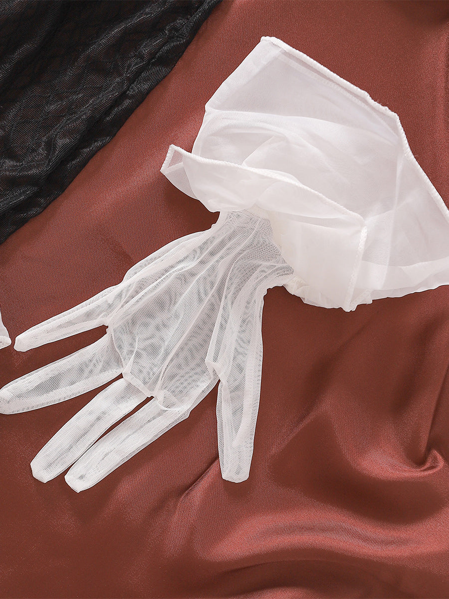 New sexy see-through mesh gloves, collars, sexy five-piece set