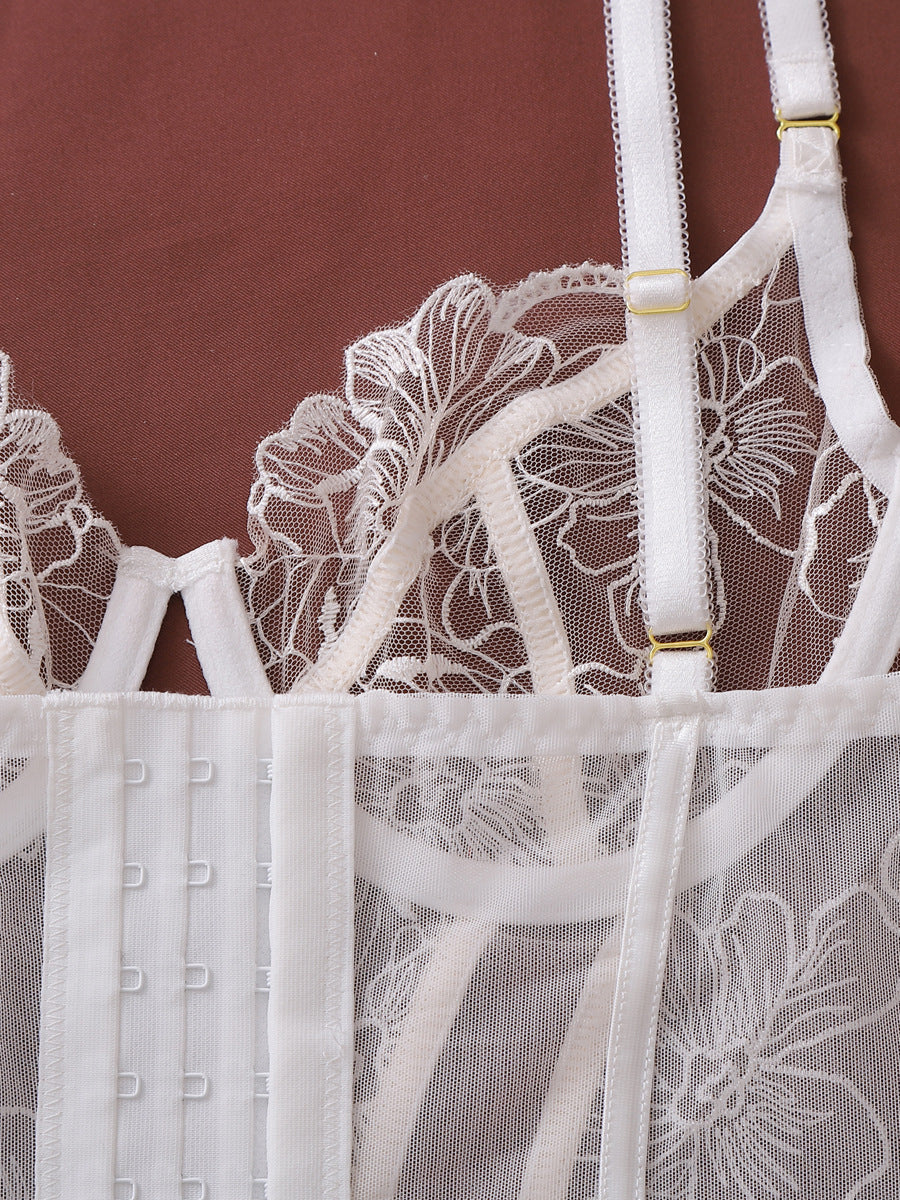 Best-Selling New Arrival: Floral Embroidered, Sexy, Body-Shaping Lingerie Set