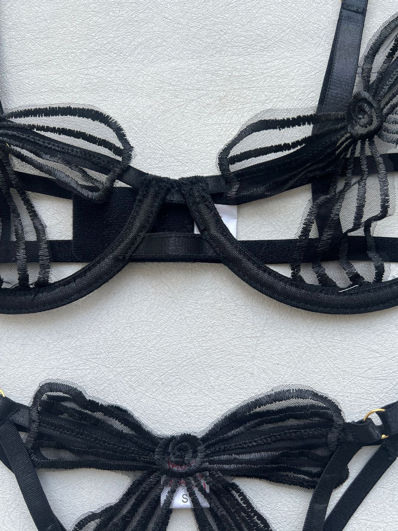 Sexy 3D Bow Lingerie & Thong Two-Piece Set