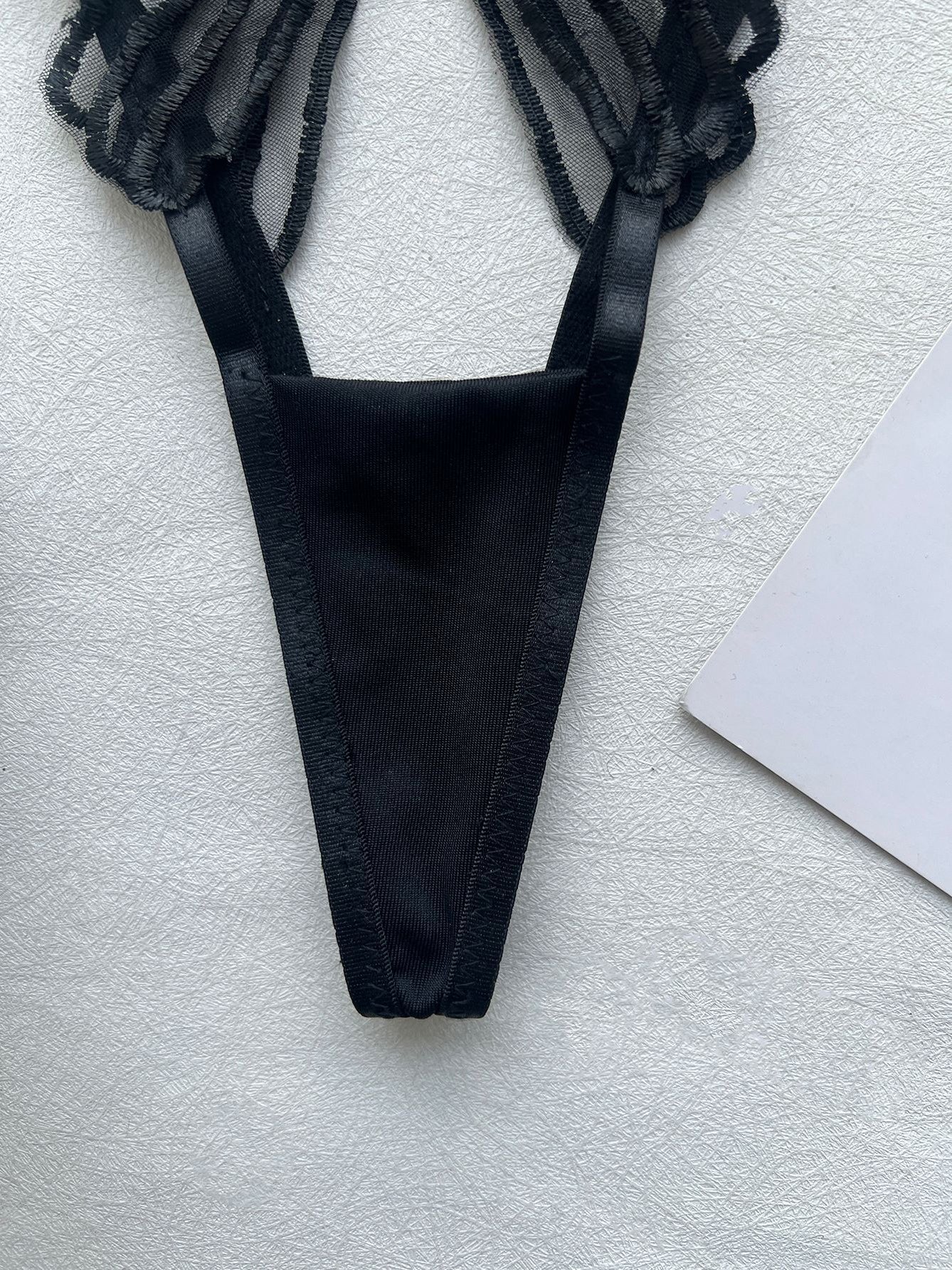 Sexy 3D Bow Lingerie & Thong Two-Piece Set